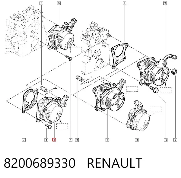 Bomba de vacío 8200689330 Renault (RVI)