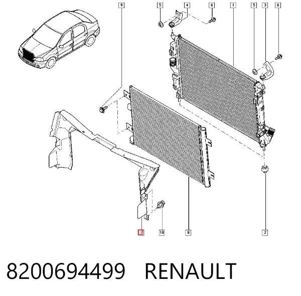 Ventilador de radiador 8200694499 Renault (RVI)