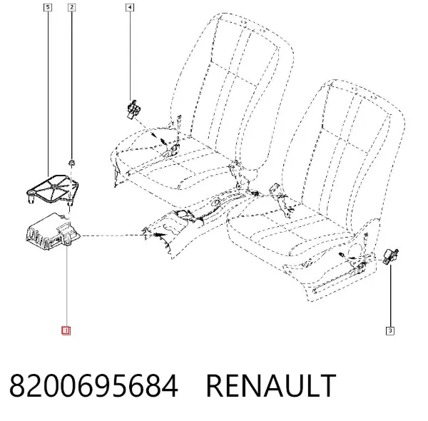 Sensor de airbag delantero 8200695684 Renault (RVI)