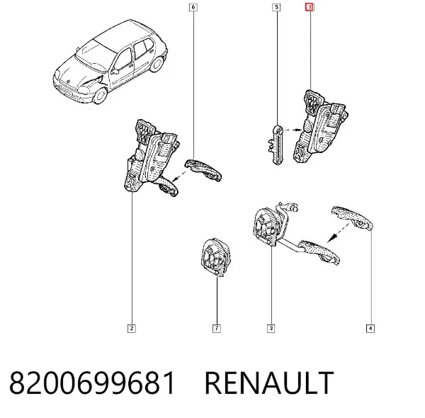 Sensor de posición del pedal del acelerador 8200699681 Renault (RVI)