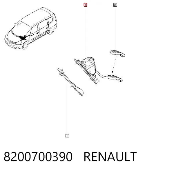 Pedal del acelerador 8200700390 Renault (RVI)
