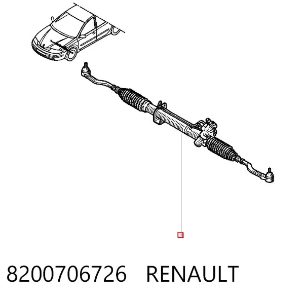 Cremallera de dirección 8200706726 Renault (RVI)