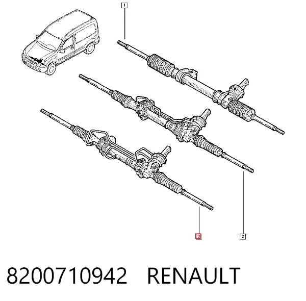 Cremallera de dirección 8200710942 Renault (RVI)