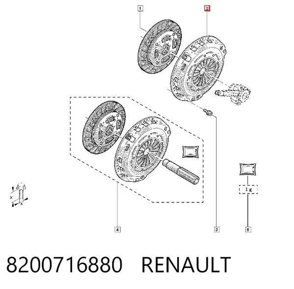 Plato de presión de embrague 8200716880 Renault (RVI)