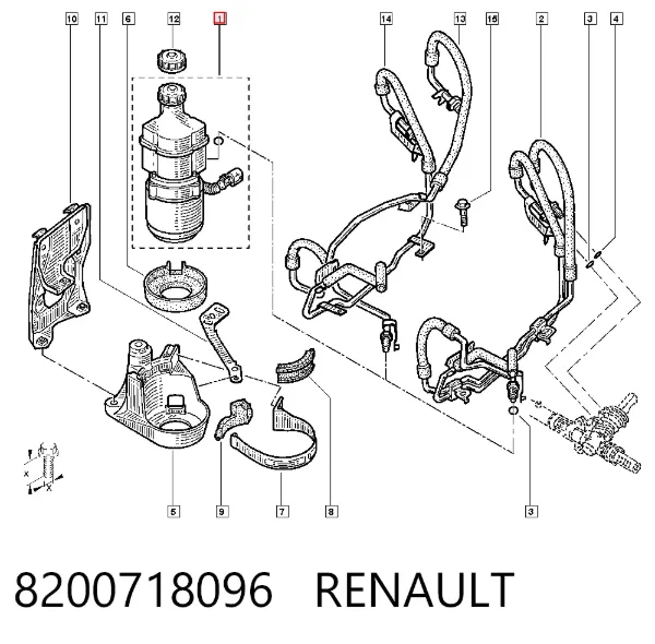 Bomba de dirección 8200718096 Renault (RVI)