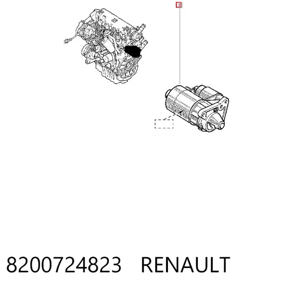 Motor de arranque 8200724823 Renault (RVI)