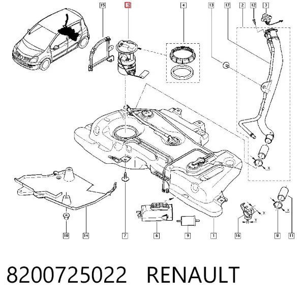 Bomba de gasolina 8200725022 Renault (RVI)