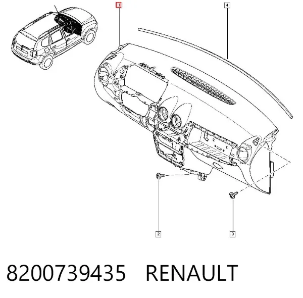 Salpicadero 8200739435 Renault (RVI)