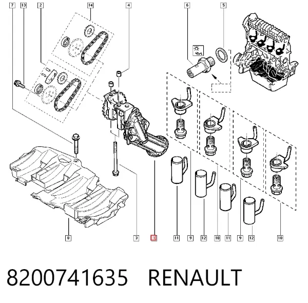 Bomba De Aceite 8200741635 Renault (RVI)