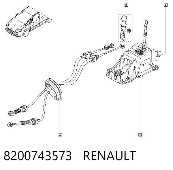 Palanca de cambios Renault Laguna III