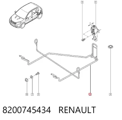 Soporte de rueda de repuesto RENAULT 8200745434