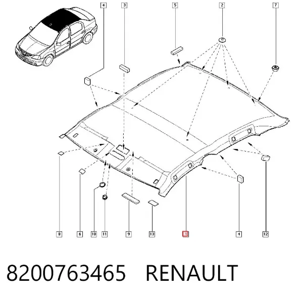 Techo interior Renault LOGAN I
