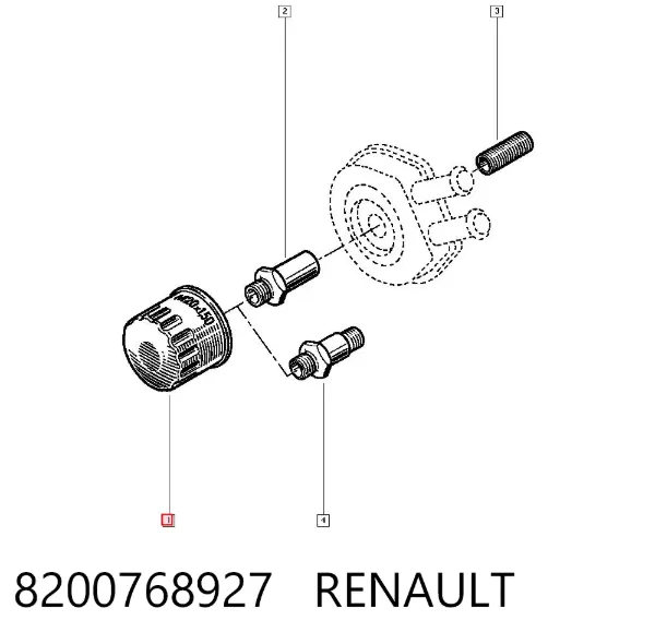 Filtro de aceite 8200768927 Renault (RVI)