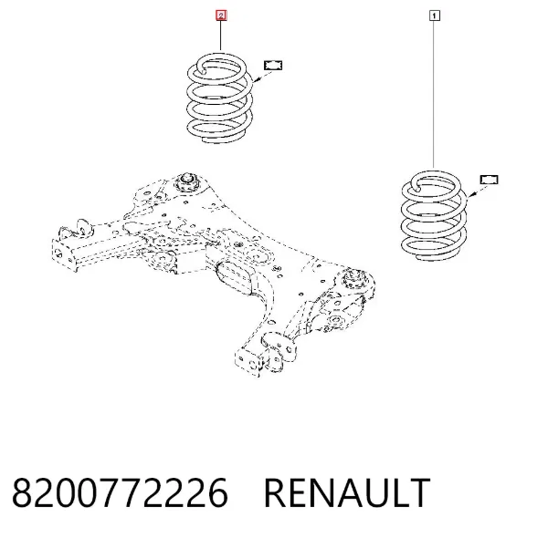 Muelle delantero 8200772226 Renault (RVI)