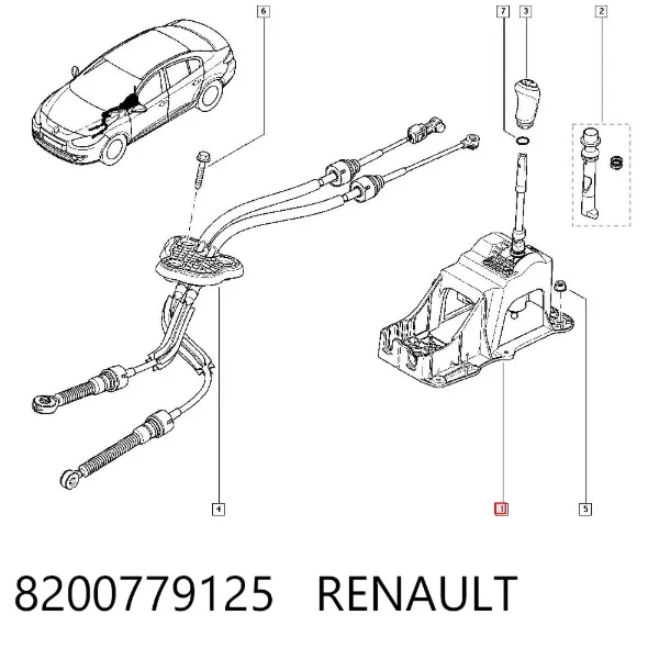 Palanca de cambios Renault Megane III