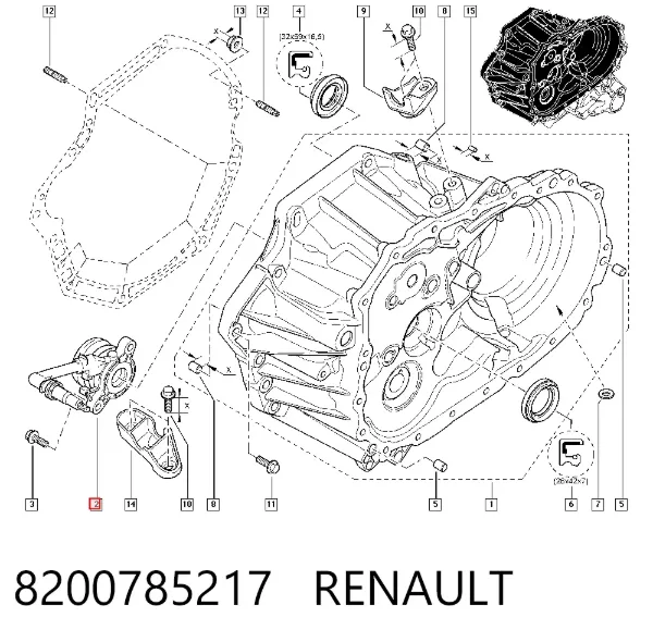 Desembrague central, embrague 8200785217 Renault (RVI)