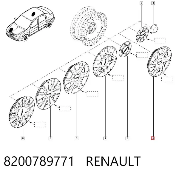 Tapacubos 8200789771 Renault (RVI)