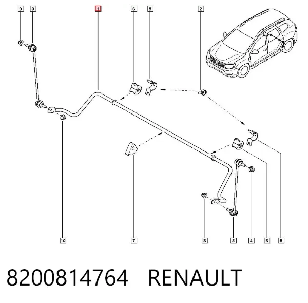 Estabilizador trasero Renault DUSTER II