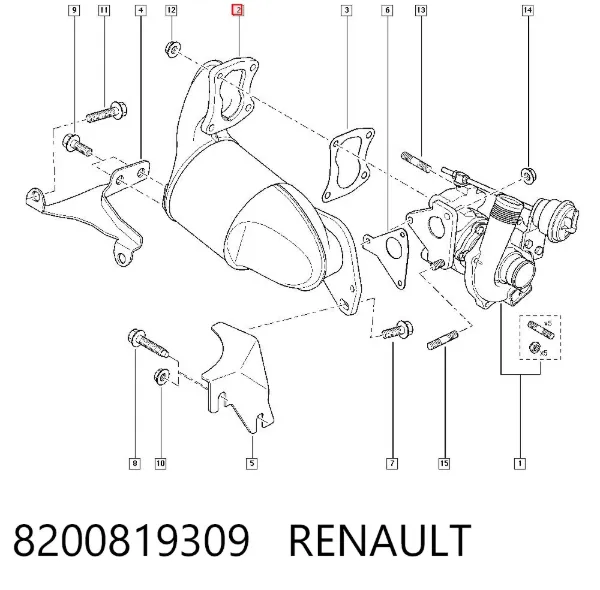 Catalizador 8200819309 Renault (RVI)