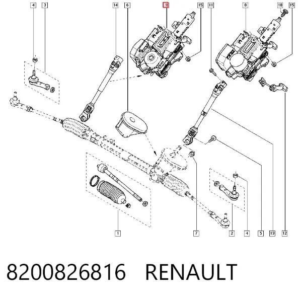 Columna dirección 8200826816 Renault (RVI)