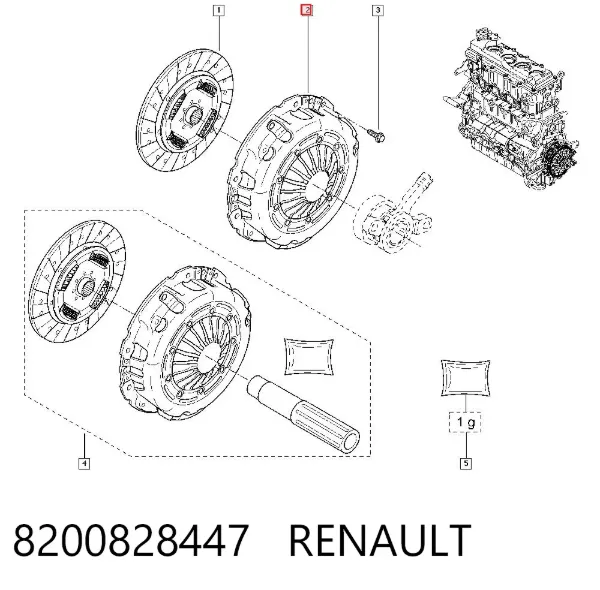 Plato de presión de embrague 8200828447 Renault (RVI)