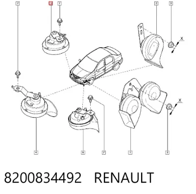 Claxon RENAULT 8200834492