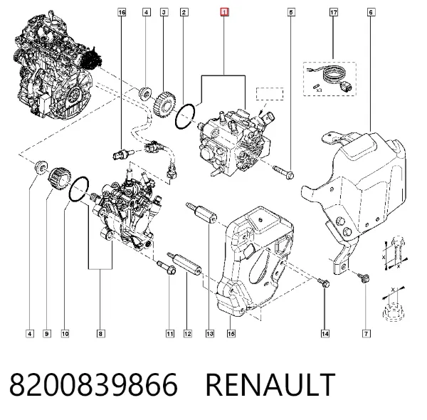 Bomba inyectora 8200839866 Renault (RVI)
