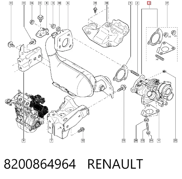 Turbocompresor 8200864964 Renault (RVI)