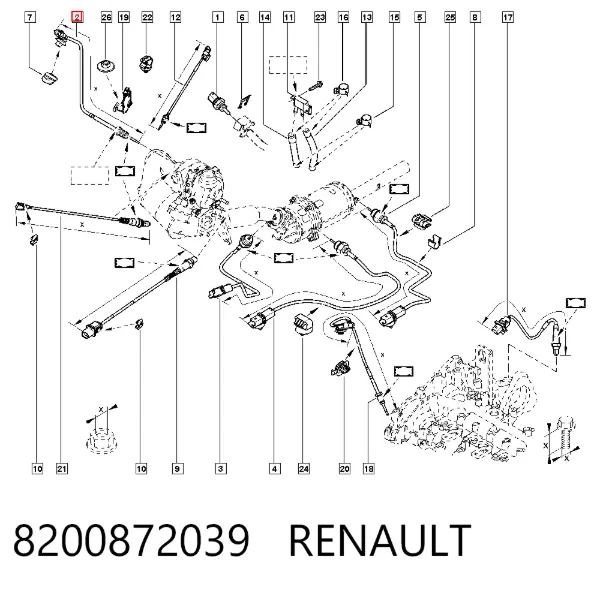 Sensor de temperatura de gases de escape antes de la turbina 8200872039 Renault (RVI)