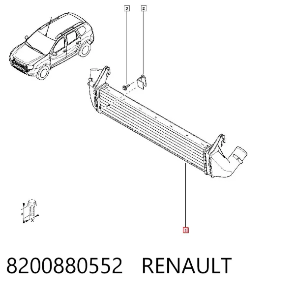 Intercooler 8200880552 Renault (RVI)