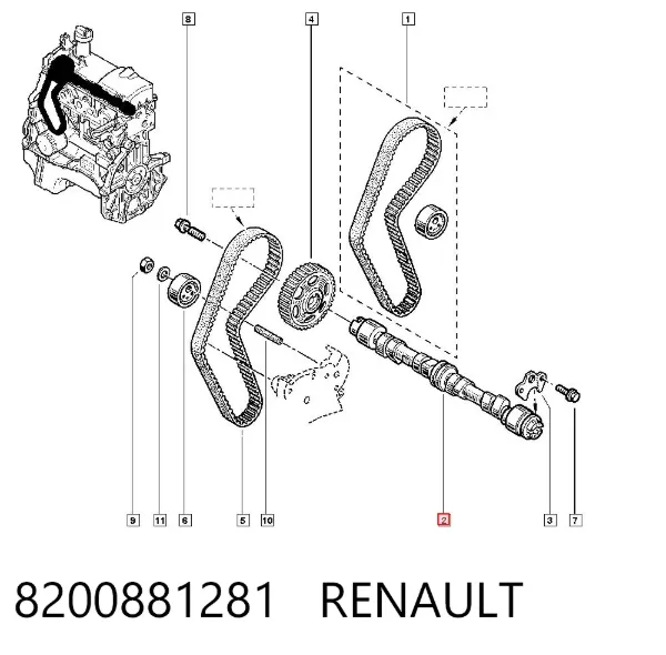 Árboles de levas 8200881281 Renault (RVI)
