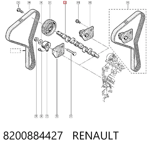 Árboles de levas 8200884427 Renault (RVI)