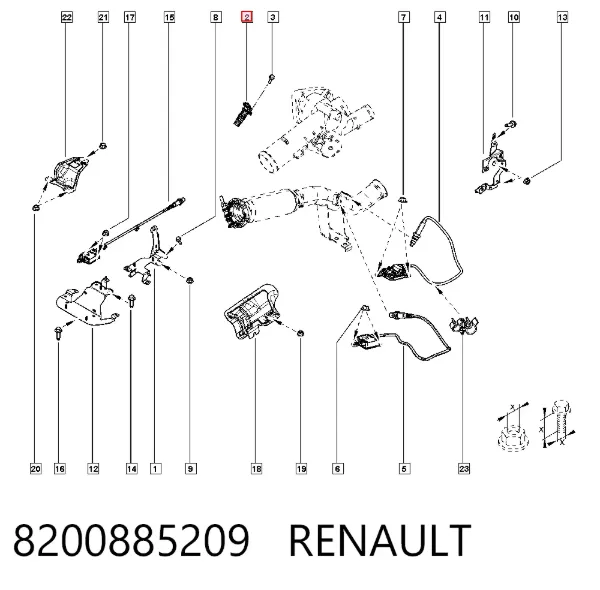 Sensor de cigüeñal 8200885209 Renault (RVI)