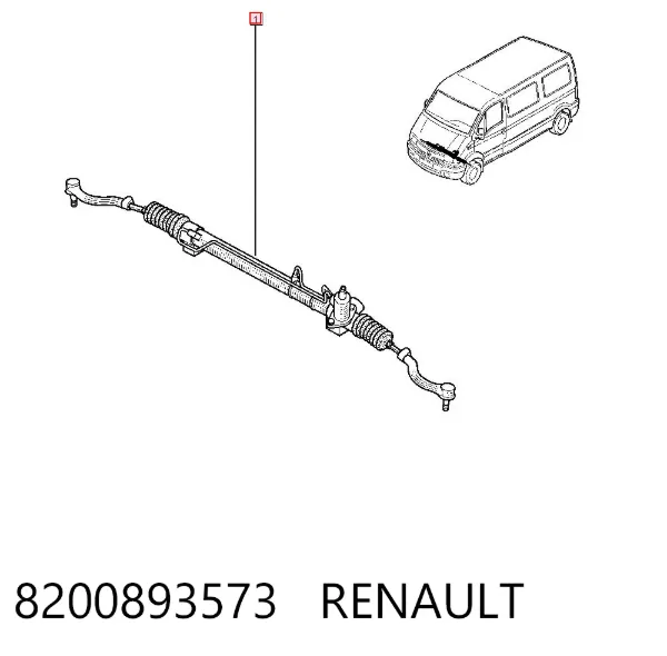 Cremallera de dirección 8200893573 Renault (RVI)