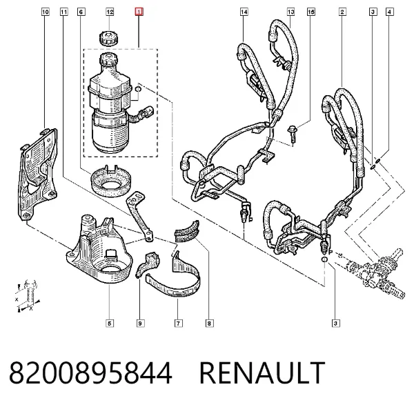Bomba de dirección 8200895844 Renault (RVI)