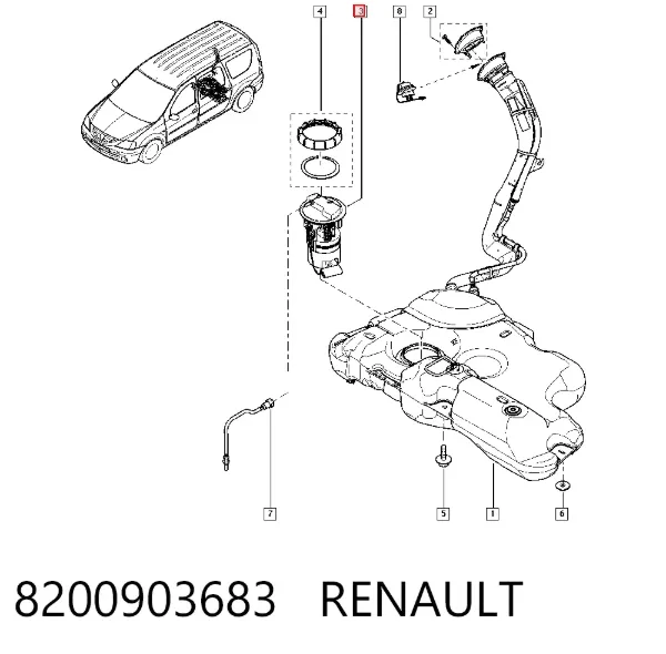 Bomba de gasolina 8200903683 Renault (RVI)