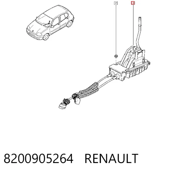 Cable de caja de cambios 8200905264 Renault (RVI)