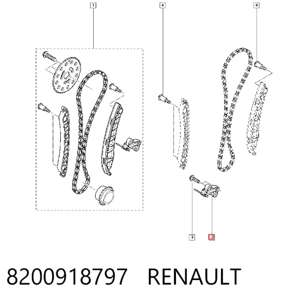 Tensor de cadena de distribución 8200918797 Renault (RVI)