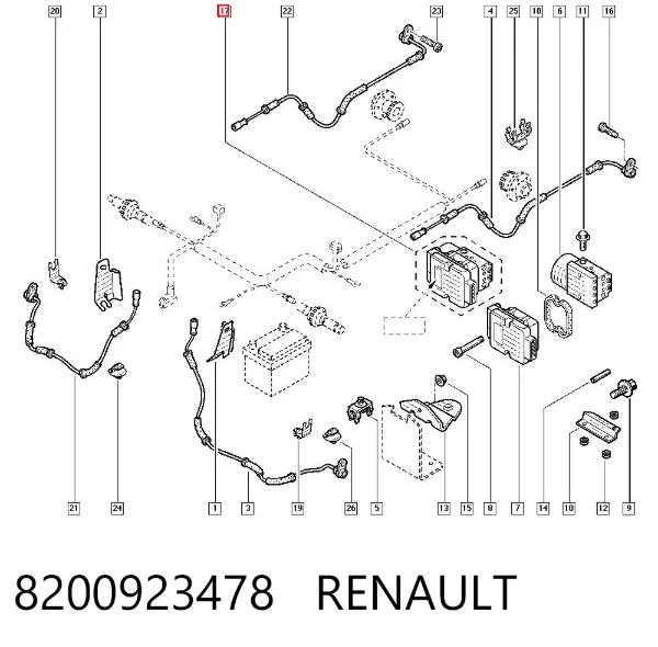 Módulo ABS 8200923478 Renault (RVI)