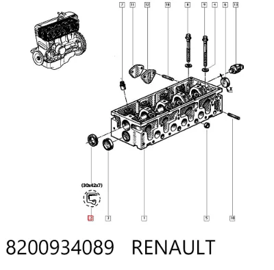 Retén del árbol de levas RENAULT 8200934089