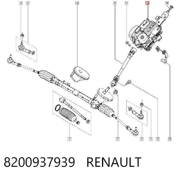 Columna dirección 8200937939 Renault (RVI)