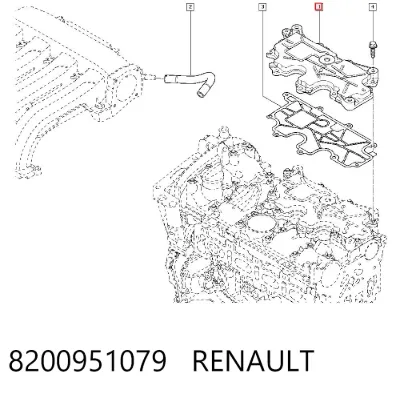 Separador de aceite del sistema de ventilación del cárter RENAULT 8200951079