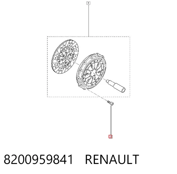 Tornillo (tuerca) de sujeción 8200959841 Renault (RVI)