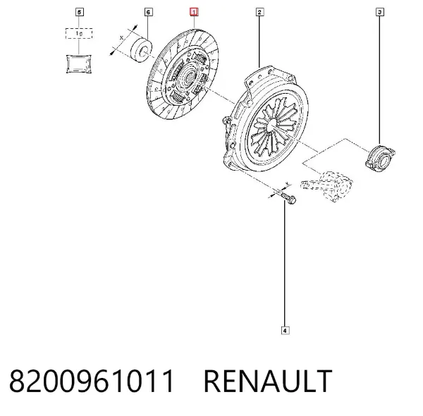 Disco de embrague 8200961011 Renault (RVI)