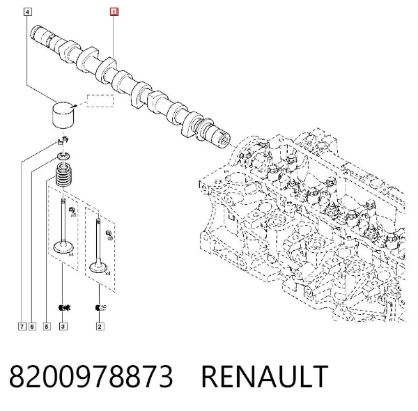 Árboles de levas 8200978873 Renault (RVI)