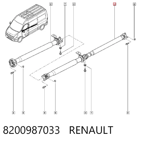 Cardán 8200987033 Renault (RVI)