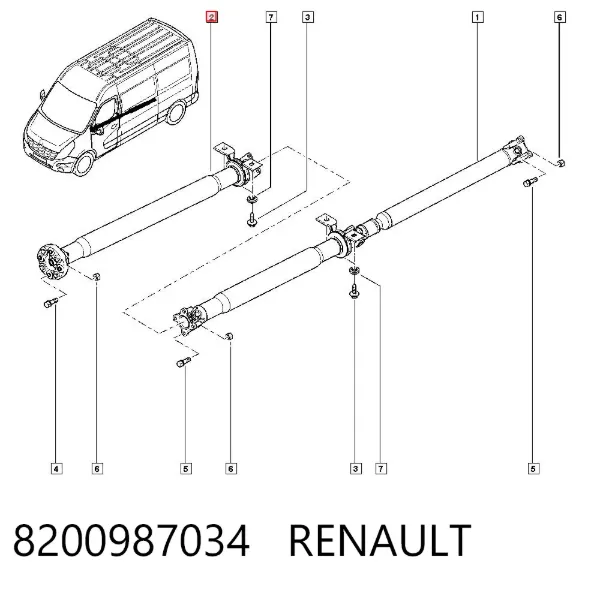 Árbol de transmision delantero Renault Master III