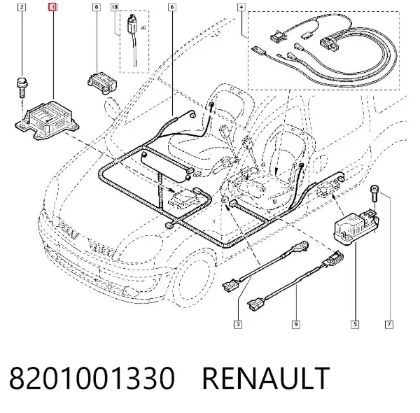 Airbag lateral 8201001330 Renault (RVI)