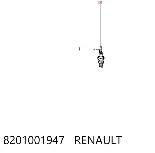 Bujía 8201001947 Renault (RVI)
