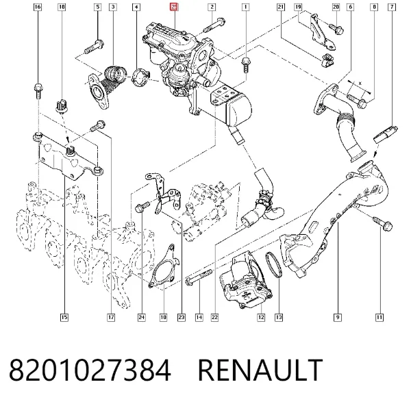 Válvula EGR 8201027384 Renault (RVI)